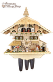 Cuckoo Clock Mechanical 8 Day - Hones Nautral Timber Chalet German Hones Cuckoo Clock 8 day mechanical black forest chalet with music, natural timberGerman Cuckoo Clock 8 day mechanical Hones chalet from the black forest with natural timber, alpine horn player and farmer milking cow