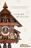 Cuckoo Clock Mechanical 8 Day - Hones Chalet & Wood Chopper  German Cuckoo Clock 8 day mechanical Hones chalet from the black forest with wood chopper
