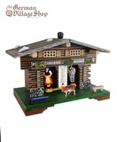 Weatherhouse - Striped Bavarian House with Cow Weatherhouse - Striped Bavarian House with Cow