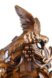 Cuckoo Clock Quartz - Traditional Grape Vine and Fox German Cuckoo Clock battery operated with cuckoo bird, grape vines and fox