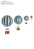 Hot Air Balloon - Small Cream Blue Hot Air Balloon - Small Cream Blue