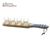 Schnapps Board - 39cm Long Board "Schnapsrunde" Comes with 4 Shot Glasses Schnapps board, schnapps shot glasses serving suggestion of schnapps, schnapps board for sale