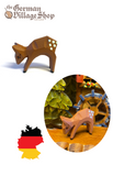 Wooden Figurine - Baby Deer Grazing German wooden figurine, hand carved wooden figurine, wooden decoration, cuckoo clock figurine