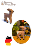 Wooden Figurine - Baby Deer Upright German wooden figurine, hand carved wooden figurine, wooden decoration, cuckoo clock figurine, baby deer
