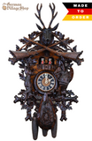 Cuckoo Clock Mechanical 8 Day - Hones Ornate After the Hunt Scene Cuckoo Clock Mechanical 8 Day - Hones Ornate After the Hunt Scene