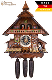 Cuckoo Clock Mechanical 8 Day - Hones Chalet & Wood Chopper Cuckoo Clock Mechanical 8 Day - Hones Chalet & Wood Chopper