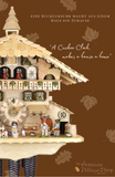 Cuckoo Clock Mechanical 8 Day - Hones Nautral Timber Chalet German Cuckoo Clock 8 day mechanical Hones chalet from the black forest with natural timber, alpine horn player and farmer milking cow