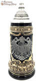 Beer Stein - Rustic Eagle and Crests 1/2 L Beer Stein - Rustic Eagle and Crests 1/2 L