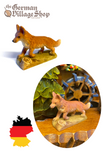 Wooden Figurine - Fox Running German wooden figurine, hand carved wooden figurine, wooden decoration, cuckoo clock figurine fox