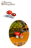 Figurine - Synthetic Mushrooms (Pair) Forest mushrooms