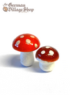 Figurine - Synthetic Mushrooms (Pair) Forest mushrooms