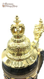 Beer Stein - Pewter German eagle with gold lid 1/2 L Beer Stein - Pewter German eagle with gold lid 1/2 L