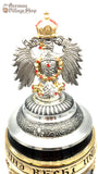 Beer Stein - Rustic Coloured German cities & eagle with eagle lid 1L Beer Stein - Rustic Coloured German cities & eagle with eagle lid 1L