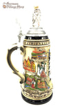Beer Stein - Rustic Coloured German cities & eagle with eagle lid 1L Beer Stein - Rustic Coloured German cities & eagle with eagle lid 1L
