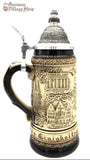 Beer Stein - Rustic Eagle with German Cities 1/2 L Beer Stein - Rustic Eagle with German Cities 1/2 L