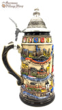 Beer Stein - Rustic German Cities with State Crests 1L Traditional German beer stein featuring state crests, eagle and pewter lid. featured in The German Village Shop Hahndorf South Australia