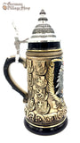 Beer Stein - Eagle and Crest 1/4L German beer stein, Beer mug, German stein made in Germany, western Germany clay stein, stein with pewter lid, collector beer steins
