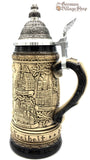 Beer Stein - Rustic Eagle with German Cities 1/2 L Beer Stein - Rustic Eagle with German Cities 1/2 L