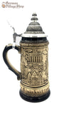 Beer Stein - Rustic Eagle with German Cities1/4L German beer stein with rustic finish and pewter lid. Featured in The German Village shop Hahndorf South Australia