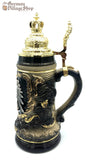 Beer Stein - Pewter German eagle with gold lid 1/2 L Beer Stein - Pewter German eagle with gold lid 1/2 L