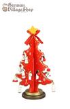 Christmas Tree - Red 21cm German wooden Christmas tree, Christmas decorations, Christmas trees with ornaments