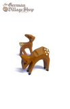 Wooden Figurine - Baby Deer Grazing German wooden figurine, hand carved wooden figurine, wooden decoration, cuckoo clock figurine, baby deer grazing
