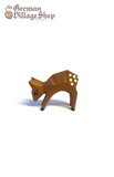 Wooden Figurine - Baby Deer Grazing German wooden figurine, hand carved wooden figurine, wooden decoration, cuckoo clock figurine, baby deer grazing