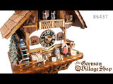 Cuckoo Clock Mechanical 8 Day - Hones Musical with Bellringer Video of hones chalet cuckoo clock with woman ringing bell