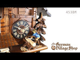 Cuckoo Clock Mechanical 1 Day - Chalet with Wood Sawyer Video of 1 day mechanical chalet cuckoo clock with Coo Coo call and moving wood saw-man