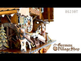 Cuckoo Clock Mechanical 8 Day - Hones Chalet with Horse and Cart German Cuckoo Clock 8 day mechanical Hones chalet from the black forest with wood logging mill and horse and cart. Video with Coo Coo Call and music