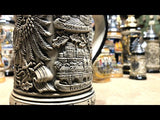 Beer Stein - Rustic Eagle with German Cities 1/2 L Beer Stein - Rustic Eagle with German Cities 1/2 L