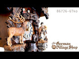 Cuckoo Clock Mechanical 8 Day - Hones Painted Traditional Hunters Hones Cuckoo Clock video showing moving hunter, cuckoo call and mechanical music box tunes