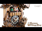 Cuckoo Clock Quartz - Musical with Before the Hunt Squirrel Scene Video of battery operated cuckoo clock with Coo Coo call with music