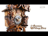 Cuckoo Clock Mechanical 1 Day - Squirrels and Leaves Video of 1 day mechanical traditional cuckoo clock with Coo Coo call