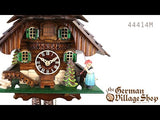 Cuckoo Clock Mechanical 1 Day - Chalet & Woman Ringing Bell Video of 1 day mechanical chalet cuckoo clock with Coo Coo call and bell wringer