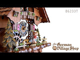 Cuckoo Clock Mechanical 8 Day - Hones Standing Kissing Couple Video of 8 day mechanical cuckoo clock with Coo Coo call with music and moving figurines