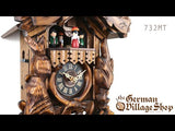 Cuckoo Clock Mechanical 1 Day - Musical After the Hunt Scene Video of 1 day mechanical chalet cuckoo clock with Coo Coo call and music