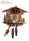 Cuckoo Clock Quartz - Chalet with Rocking Horse and Water Wheel Cuckoo Clock Quartz - Chalet with Rocking Horse and Water Wheel