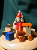 Christmas Music Box - Santa and Toys (Santa Claus Is Coming To Town) German wooden Christmas decorations, wooden music box, Christmas music box, turning decoration