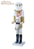 Nutcracker - 36cm White Gold Glitter Drummer Nutcracker - 36cm White Gold Glitter Drummer