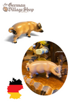 Wooden Figurine - Pig German wooden figurine, hand carved wooden figurine, wooden decoration, cuckoo clock figurine