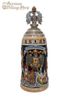 Beer Stein - German Cities and Crests With Pewter Eagle 1L