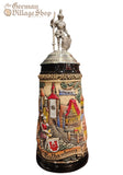 Beer Stein - Rustic Rothenberg with Knight Pewter 1/2L