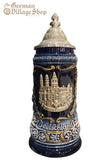 Beer Stein - Munich With Pewter Emblem (Blue) 1/4L