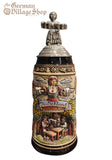 Beer Stein - Rustic Oktoberfest with Waitress Pewter 1L