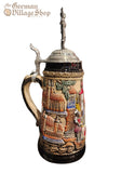 Beer Stein - Rustic Rothenberg with Knight Pewter 1/2L
