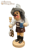 Smoker Figure - 17cm Bavarian Man with Felt Hat