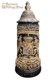 Beer Stein - Rustic Bavarian Crest (Blue) 1/2L