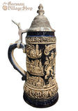 Beer Stein - Rustic Bavarian Crest (Blue) 1/2L