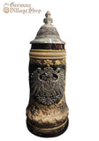 Beer Stein - Black with Pewter Eagle 1/2L